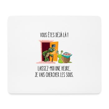 pizza tortue - Tapis de souris (format paysage) - blanc - Devant