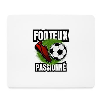 footeux passionné - Tapis de souris (format paysage) - blanc - Devant