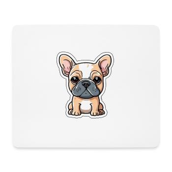 French Bulldog Bully - Boston Terrier - Mouse Pad (horizontal) - white - Front