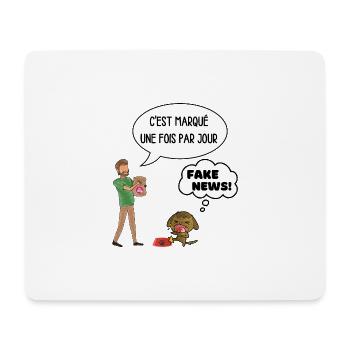 croquettes pour chien - Tapis de souris (format paysage) - blanc - Devant