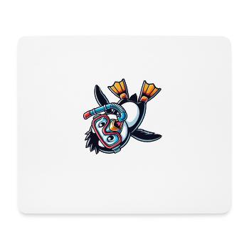 Süßer Cartoon Pinguin Taucher Schnorcheln - Mousepad (Querformat) - Weiß - Vorne