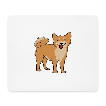 Shiba Inu - Tapis de souris (format paysage) - blanc - Devant