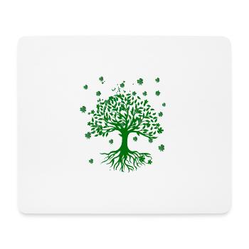 Arbre de Vie,Arbre de Vie,Fleurs,Arbre,Trèfle,Bonheur - Tapis de souris (format paysage) - blanc - Devant