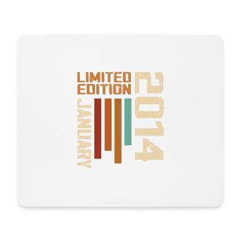 Januar 2014 - 2014 Januar Geburtstagsgeschenk - Mousepad (Querformat) - Weiß - Vorne