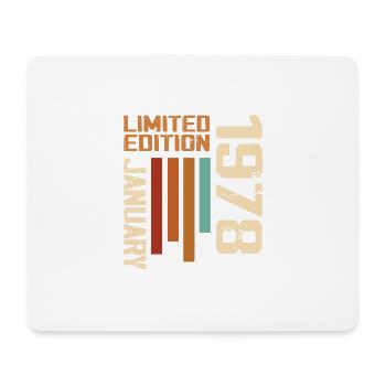 Janvier 1978 - 1978 Janvier Cadeau Anniversaire - Tapis de souris (format paysage) - blanc - Devant