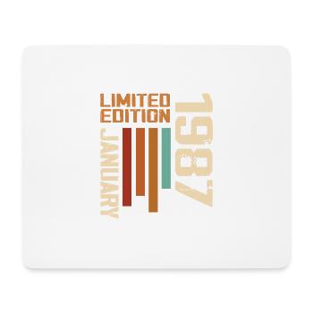 Januar 1987 - 1987 Januar Geburtstagsgeschenk - Mousepad (Querformat) - Weiß - Vorne
