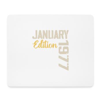 Geburtstagsgeschenk geboren im Januar 1977 - 1977 - Mousepad (Querformat) - Weiß - Vorne