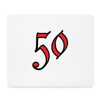 50. 50 JAHRE. 50-JÄHRIGES JUBILÄUM. 50-JÄHRIGES JUBILÄUM. - Mousepad (Querformat) - Weiß - Vorne