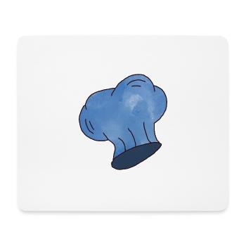 Small blue chef's hat with clouds - Mouse Pad (horizontal) - white - Front