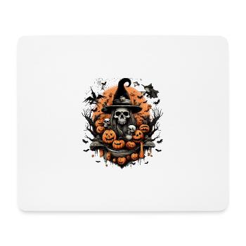 Halloween-Szene - Mousepad (Querformat) - Weiß - Vorne