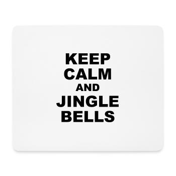 Keep calm and jingle bells - Mousepad (Querformat) - Weiß - Vorne