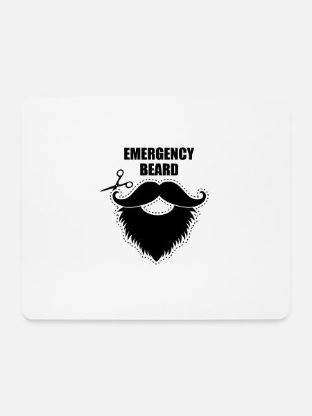 Schnurrbart Bart hipster - Mousepad (Querformat) - Weiß