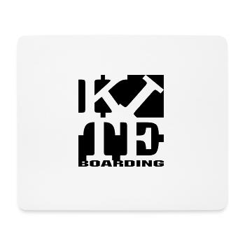 kite Homage to robert Indiana boarding noir - Tapis de souris (format paysage) - blanc - Devant