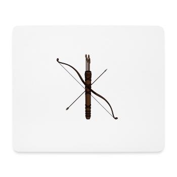 archery arrow bow crossbow target sports6 - Mousepad (Querformat) - Weiß - Vorne