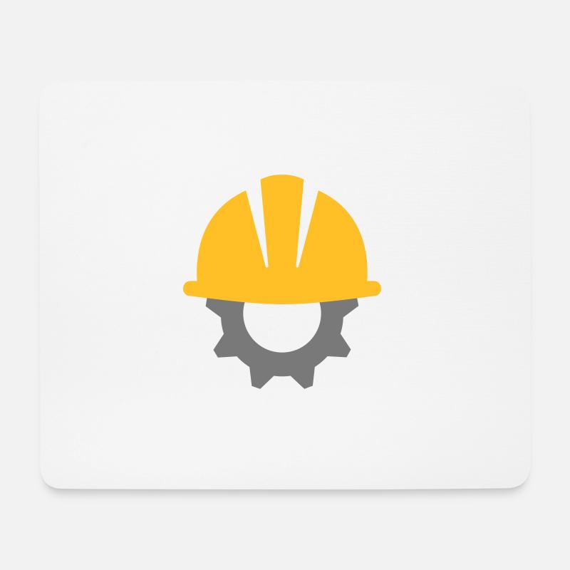 Engineer helmet gift construction site safety - Mouse Pad (horizontal) - white