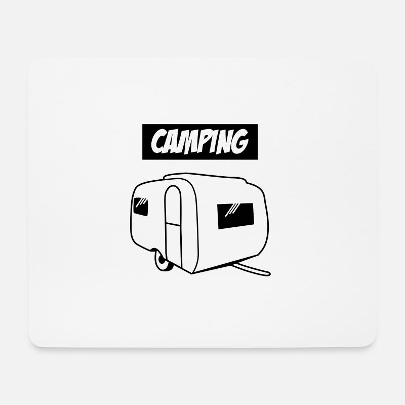 Camping - Mousepad (Querformat) - Weiß