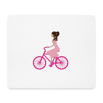bicycle mountain bike cyclist mountainbike fahrrad - Mousepad (Querformat) - Weiß - Vorne