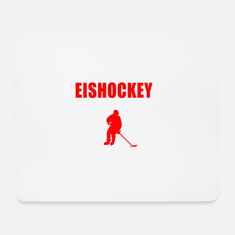 Eishockey was sonst - Mousepad (Querformat) - Weiß