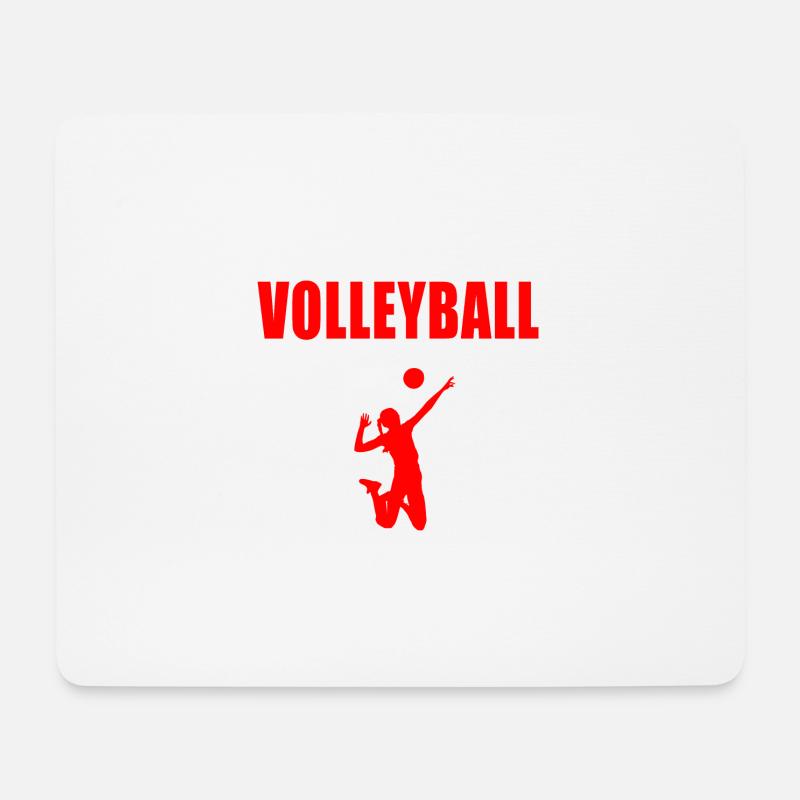 Volleyball was sonst - Mousepad (Querformat) - Weiß