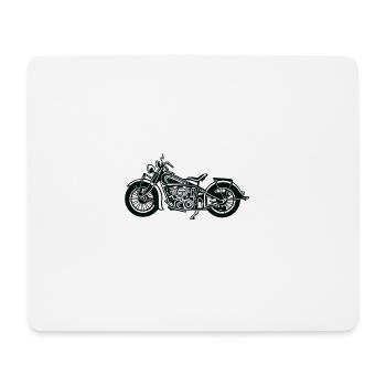 Dark Iron - L’Amérique Moto Bike Biker Vintage - Tapis de souris (format paysage) - blanc - Devant