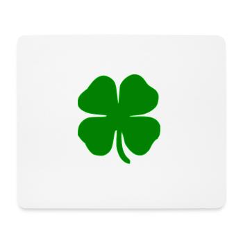 kleeblatt glueck shamrock luck four leaf clover56 - Mousepad (Querformat) - Weiß - Vorne