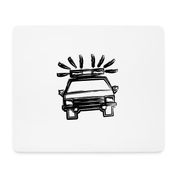 police car - Mouse Pad (horizontal) - white - Front