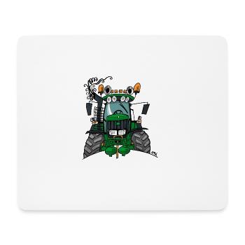 0427 grüner Traktor 6620 - Mousepad (Querformat) - Weiß - Vorne