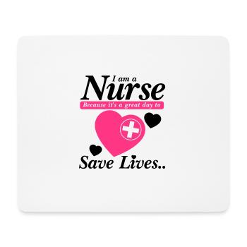 Krankenschwester Save Lives Black Pink - Mousepad (Querformat) - Weiß - Vorne