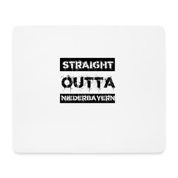 Straight Outta Niederbayern Bayern Geschenk Stadt - Mousepad (Querformat) - Weiß - Vorne