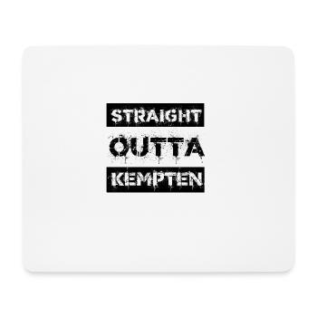Straight Outta Kempten Geschenk Stadt - Mousepad (Querformat) - Weiß - Vorne