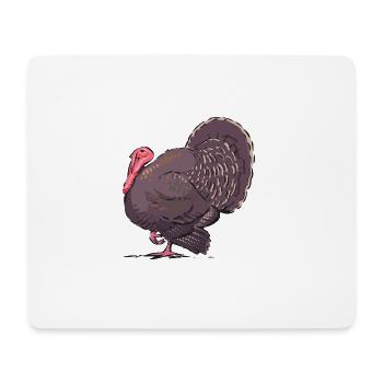 Dinde - Tapis de souris (format paysage) - blanc - Devant