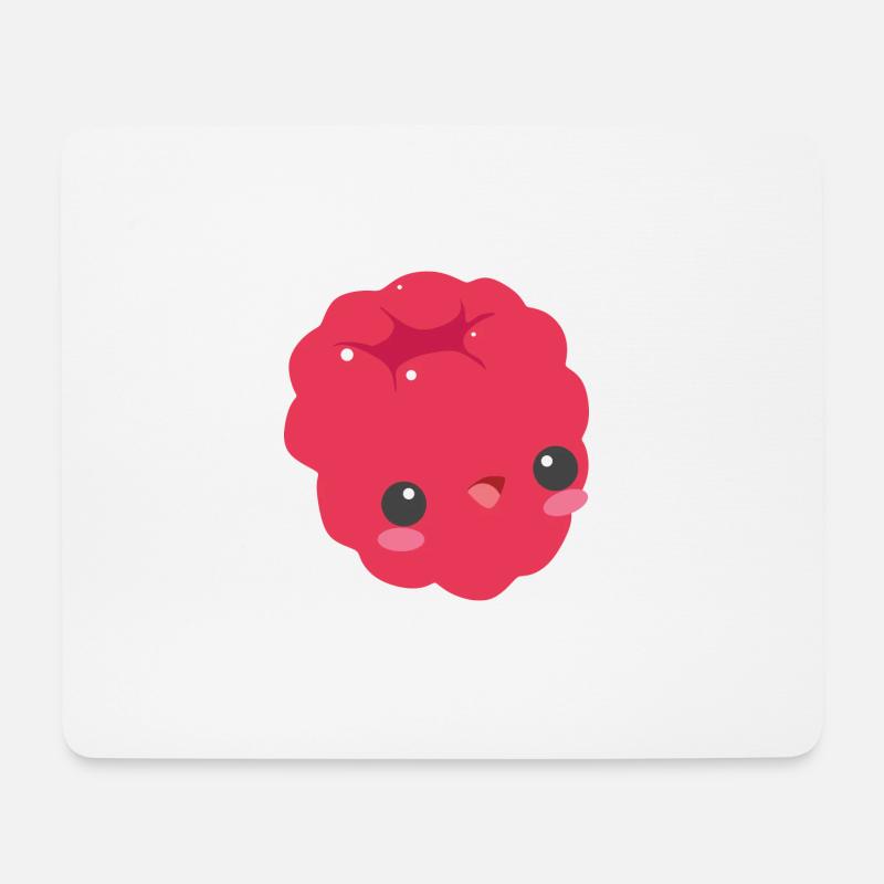 süße Himbeere - Mousepad (Querformat) - Weiß