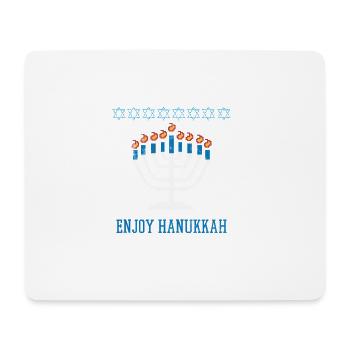 Laid Hanoukka, Hanoukka, fête des lumières, cadeau - Tapis de souris (format paysage) - blanc - Devant