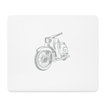 Simson Schwalbe KR51 Vintage Lineart Silhouette - Mousepad (Querformat) - Weiß - Vorne