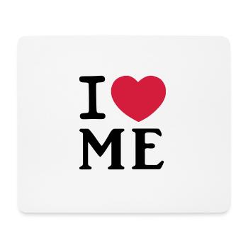 Je me aime Logo coeur - Tapis de souris (format paysage) - blanc - Devant