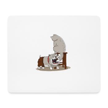 Dog eggs sleeping cat - Mouse Pad (horizontal) - white - Front