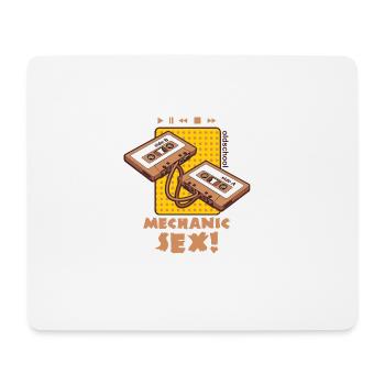 Mechanic sex, two cassettes are wound up. - Mouse Pad (horizontal) - white - Front