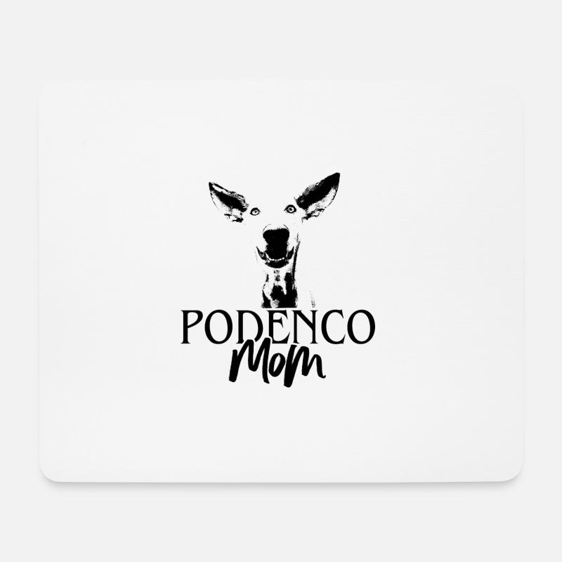 Podenco Mama Mom Hund Hundemotiv Hundekopf - Mousepad (Querformat) - Weiß