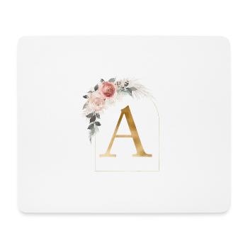 Monogramme personnalisable A Flower Arch - Tapis de souris (format paysage) - blanc - Devant