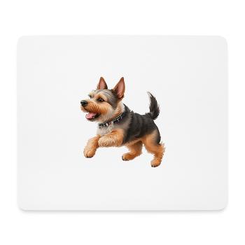 Yorkshire Terrier - Tapis de souris (format paysage) - blanc - Devant