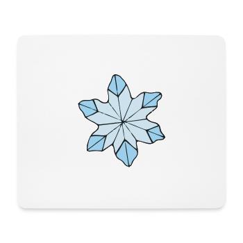 Stilvolle Blaue Eisblume design - Mousepad (Querformat) - Weiß - Vorne