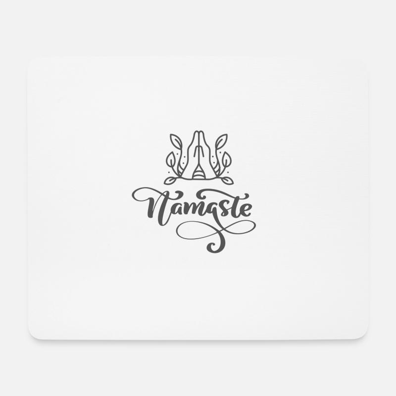 Namaste Yogi Shirt - Mousepad (Querformat) - Weiß