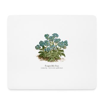 Vergiss mich nicht Blume (Vergissmeinndung)Vintage - Mousepad (Querformat) - Weiß - Vorne