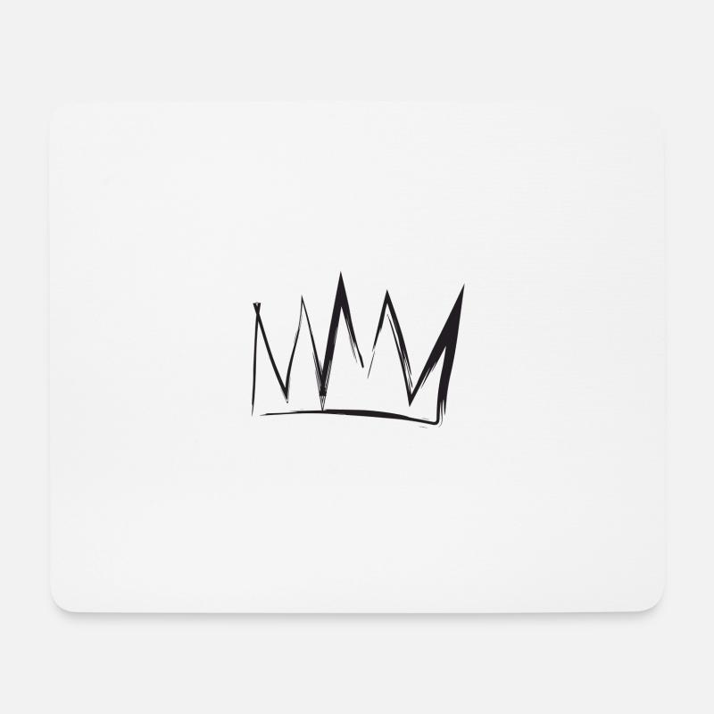 Krone - Mousepad (Querformat) - Weiß