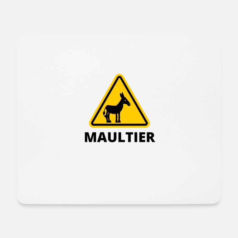 MAULTIER - Mousepad (Querformat) - Weiß