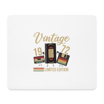 Diskette Videokassette 1972 Vintage Geburtstag - Mousepad (Querformat) - Weiß - Vorne