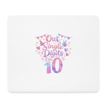 10 Year Old Birthday Girl - Mouse Pad (horizontal) - white - Front