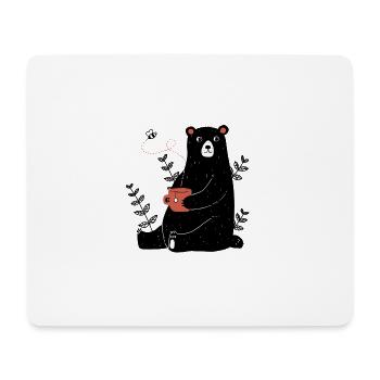 Ours sucré - Tapis de souris (format paysage) - blanc - Devant