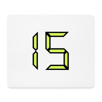 15 ANS. 15. 15e ANNIVERSAIRE. ANNIVERSAIRE 15 ANS. - Tapis de souris (format paysage) - blanc - Devant