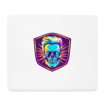 Punker Totenkopf Party - Mousepad (Querformat) - Weiß - Vorne